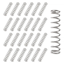 VooGenzek 25 PCS 1 * 8 * 35 mm Compression Springs, Stainless Steel Springs, Coil Extended Compressed Spring, for Furniture Screen Doors Repair Proje