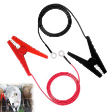 2PCS Electric Fence Wire Black Red for Reliable Power Transmission Electric Fence Connectors Not Easy to Break Long Lasting Electric Fence Leads with