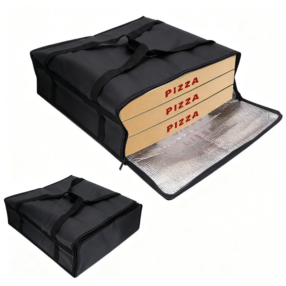 Pizza Delivery Bag, 20" X 20" X 8" Insulated Food Delivery Bag For Hot/Cold Transport, Professional Pizza Warmer Bag With Thermal Lining, Heavy-Duty 33088600