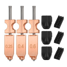 3pcs Upgraded 0.25MM 0.4MM 0.6mm Hotend Nozzles Kit for AD5X Quick-Detachable Nozzle Extruder Quick Release Nozzle Heater Block Throat Tube