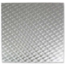PME GE882 Square Cake Board 10-Inch / 25 cm, 11 mm Thick, Silver