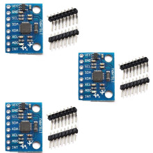 Hailege 3pcs MPU-6050 MPU6050 GY-521 3 Axis Accelerometer Gyroscope Module 6 DOF 6-axis Accelerometer Gyroscope Sensor Module 16 Bit AD Converter Dat