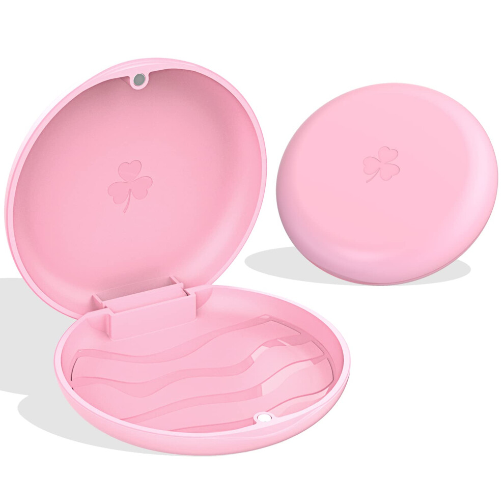 Argomax Pink Aligner And Retainer Case - 2 Piece Mouth Guards Travel Cases, Braces Box, Orthodontic Box