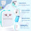 Bunnyboo Mini Thermal Printer, Bluetooth Labler Maker, Portable Label Printer, Mini Printer Compatible with Android and ios, Printable Photos, Lists, 2