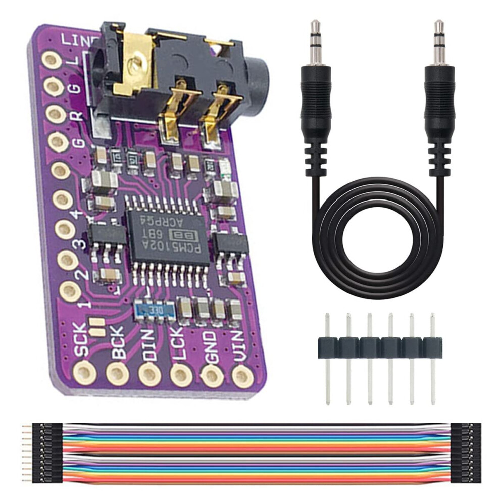 Youmile Pcm5102 Dac Decoder Module I2s Interface Gy-Pcm5102 Phat Format Player Board Digital-To-Analog Converter Voice Module For Arduino With 3.5Mm 78684126