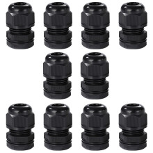 Meccion M16 Cable Gland 10 Pack IP68 Waterproof Nylon Cable Connectors with Locknut and Washer, Suitable for 4mm - 8mm Cables