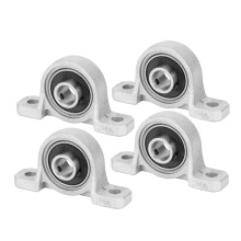 HiPicco Pillow Block Bearing, 4Pcs KP08 Flange Mounted Pillow Bearings - Bore 8mm/0.31" ID Self Alignment Zinc Alloy Plummer Block Bearing for Diamet