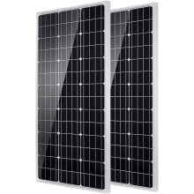 Topsolar 2PCS 100W Monocrystalline Solar Panel, 200 Watt, Ideal for Off Grid PV System on Motorhome, Caravan, Campervan, RV or Boat and Other Off-Gri