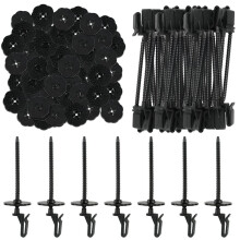 Solar Panel Guard Clips, 35 mm Nylon Solar Panel Wire Fence Fasteners Fence Panel Clips Animal Guard Fastener Clips for Solar Panel Bird Wire Pigeon