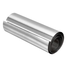 sourcing map 304 Stainless Steel Foil Roll,0.3mm x 150mm x 1M Polished Finish Metal Strip Plate Sheet for Crafts, Electronic Equipment, Silver Tone