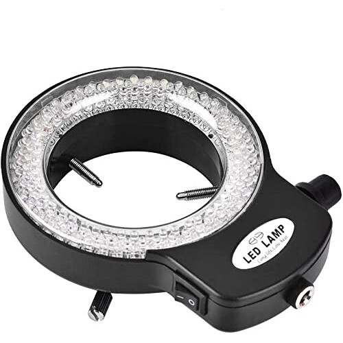 Bulipu White Adjustable 144 LED Beads Ring Light Illuminator for Stereo Microscope&Camera with Adapter(UK Plug,CE Certificate） 1