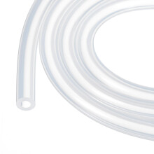 Rebower 6.6ft Silicone Tubing 4mm ID 8mm OD Clear Industrial Plastic Tubing Pure Silicone Hoses for Pump Siphoning Draining Irrigation Brewing