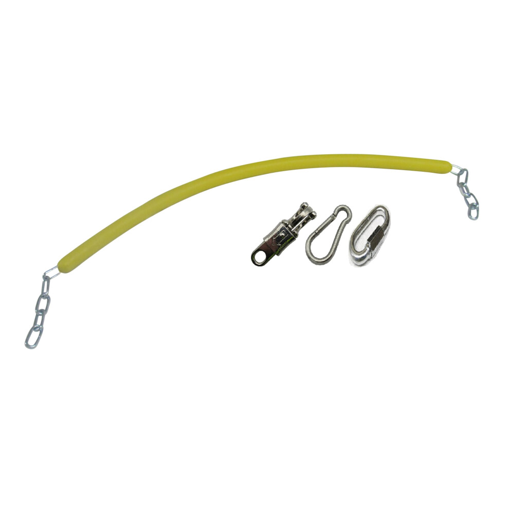 Rubber Coated Stable Stall Chain With Snap Hook (Choice Of Colour Horse Door Guard) (Yellow) 79037440