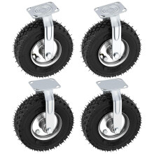 VELPAX Castor Wheels Pneumatic Wheel Pneumatic Sack Truck Tyres of 4,10" Replacement Wheels For Hand Trolley Cart,Garden Carts,Utility Wagons,Heavy D