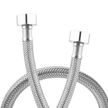 Pair of Flexible Pipes for Bathroom/Kitchen/Toilet Taps British Standard Pipe 1/2" x 1/2" BSP Fitting 300mm Long