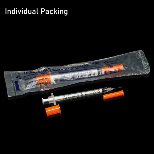 COTOM 1ml with 30Ga 8mm Plastic Pipette，Individually Packed (100PCS) 2
