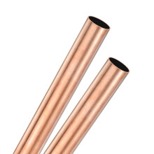 M METERXITY 2-Pack 200mm Copper Round Tube, 11mm OD 0.5mm Wall Thickness Copper Seamless Tubing for Construction/Machining/DIY Crafting, Metal Straig