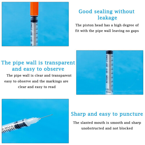 14 pack 1ml dispensing measuring tool with 31G (8mm long), Multiple Uses Laboratory Accessories, Individually Wrapped (1ml) 2