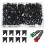 Lyeteung 150 PCS 5mm Plastic LED Diode Lamp Socket, LED Diode Holder, Diode Holder Clip Bezel Mount, Black 1