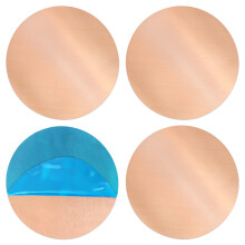 4 Pcs 99.9%+ Pure Round Copper Sheet, Bird Bath Purification Disk, Diameter 4'', 18 Gauge(1.02mm) Thickness, No Scratches, Film Attached Round Copper