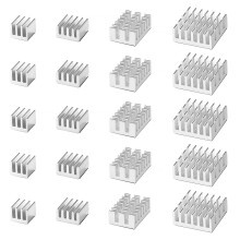 VooGenzek 20 PCS Aluminum Heatsink Cooling Fin Kit, Fin Heatsink Module, Heatsink with Heat-conducting, with Thermal Conductive Adhesive Tape, for Co
