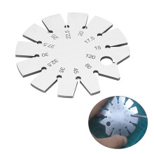 winmiya Bevel Angle Gauge Stainless Steel Bevel Gauge Axe Angle Gauge Bevel Angle Gauge Angle Finder Knife Blade Angle Gauge Round Knife Angle for Wo