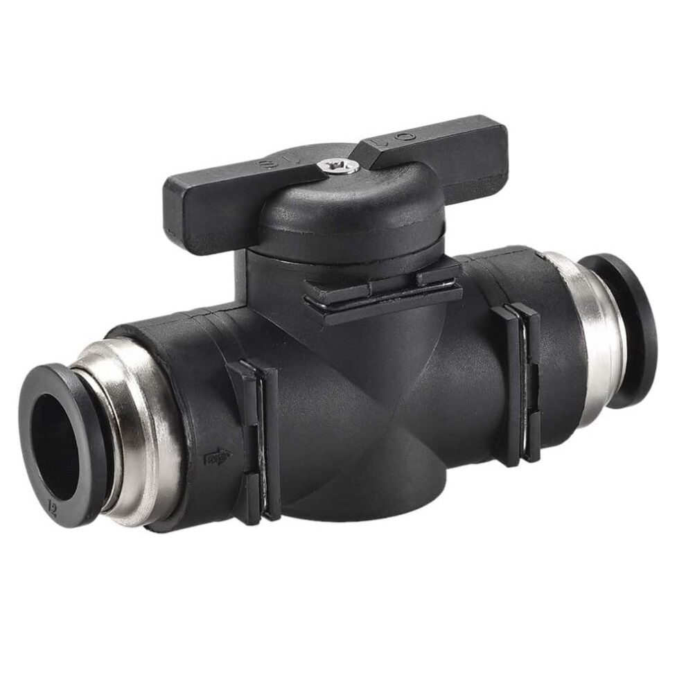 Mijunhd 12Mm Buc Pneumatic Valve, 1 Piece Manual Switch Controller Push To Connect Shut Off Ball Valve For Air Flow Control 42357537