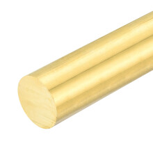sourcing map 1 Pcs 1 3/16"(30mm) Dia Brass Solid Round Rod, 6"(153mm) Length H62 Brass Lathe Bar Stock Round Brass Rod for DIY Crafts Industry Constr