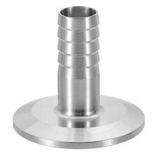 PATIKIL 1.5in Tri Clamps to 5/8in Hose Barbed Adapter, 1pcs Sanitary Tri Clamps Hose Barb Fitting 304 Stainless Steel Pipe for Brewery Winery Food Pr