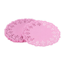 YELARXI Paper Doilies, Paper Lace Doilies Disposable Round Modern Decorative Placemats Bulk, 4.5 Inch Fit for Cakes Desserts Crafts Baked Grilled Fri