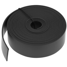 QWORK Solid Neoprene Rubber Sheet Strip 25mm x 1,5mm x 3 meter - Flexible Rubber Roll for Sealing, Cushioning, Vibration Protection, Gaskets & DIY P