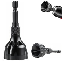 Deburring External Chamfer Tool, Pipe Deburring Tool with Tungsten Steel Blade Hex Shank Chamfer Tools Deburrings Chamfering Drill Black for Pipes, B