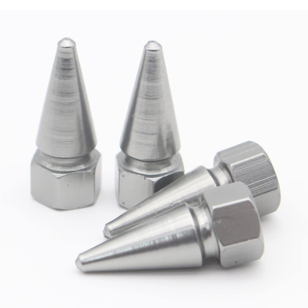 Aluminum Alloy Tire Valve Stem Caps Set 4Pcs, Leak Proof Dustproof Universal Fit For Car Motorcycle Bike Grey 9099447410993