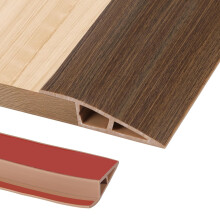2M PVC Rubber Wheelchair Ramp Self Adhesive,Threshold Reducer,Door Floor Threshold Transition Strip,Butt Up Threshold-Moldings Trim for Doorways Carp
