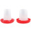 fKiZanthene Mini Chicken Feeder and Waterer Set, 160g Feed Hopper & 160ml Drinker for Chicks Brooder Backyard Poultry 1