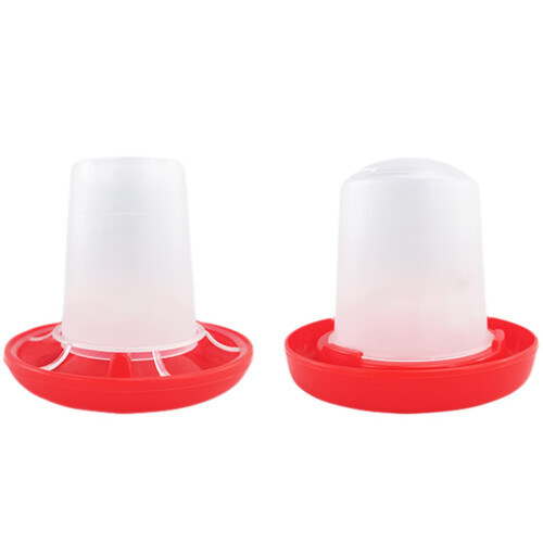 fKiZanthene Mini Chicken Feeder and Waterer Set, 160g Feed Hopper & 160ml Drinker for Chicks Brooder Backyard Poultry