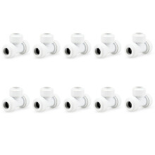 LavaPlumb Push Fit Plumbing Fittings 15mm 22mm White Pushfit Elbow Tee Coupler for Barrier & Copper Pipe WRAS Approved