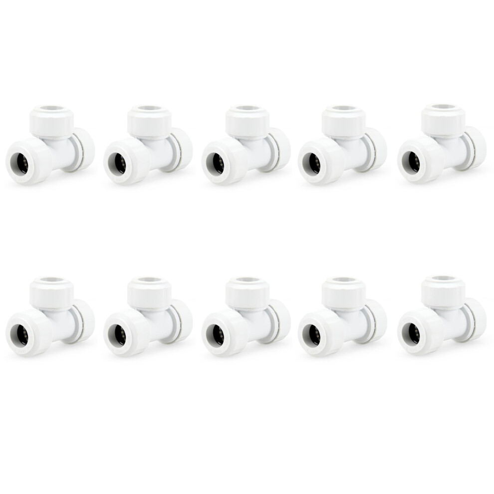 Lavaplumb White Push Fit Plumbing Fittings 15Mm 22Mm Pushfit Elbow Tee Coupler For Barrier & Copper Pipe Wras Approved