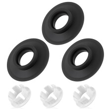 Flush Valve Seal SV01967 SV89067 for Ideal Standard Toilet Cistern, Replacement Seal & Clip for Armitage Shanks (3 Set, Black)