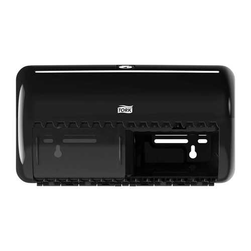 Tork Toilet Paper Roll Wall Mounted Dispenser Black T4, Compact, Elevation Range, 557008