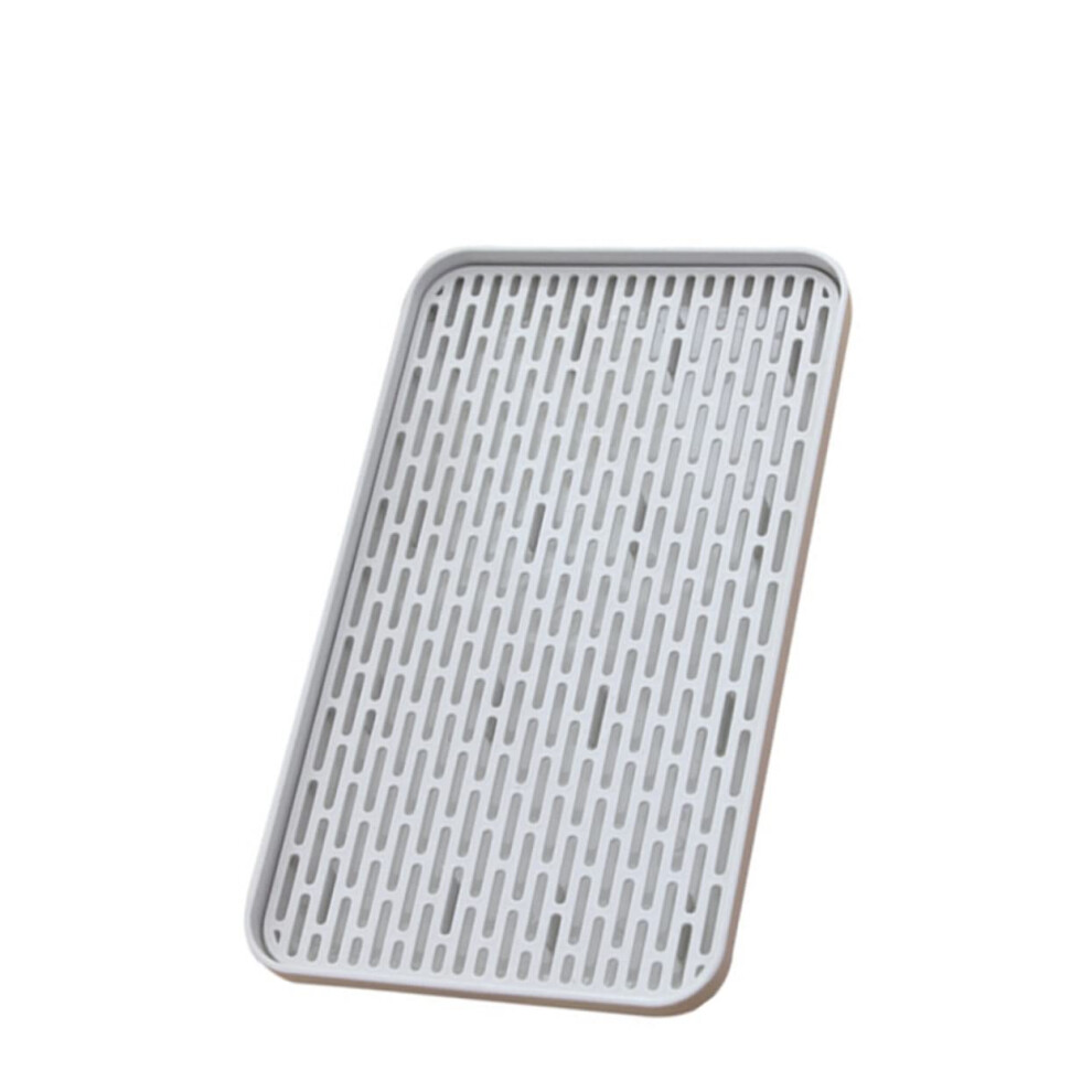 2 In 1 Bottle Drying Rack With Detachable Drip Tray And Fast Drainage For Kitchen Counter Gray