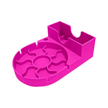 Silicone Bottle Drying Rack for Kitchen Counter with Builtin Drip Tray, NonSlip Base, Rose Red