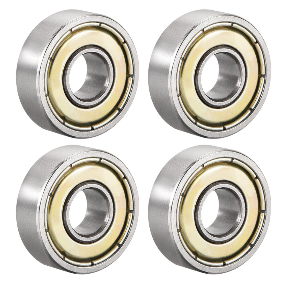 Sourcing Map 607Zz Deep Groove Ball Bearing Double Shield 607-2Z 80017 7Mm X 19Mm X 6Mm High Carbon Steel Z1 Bearings (Pack Of 4) 68002985