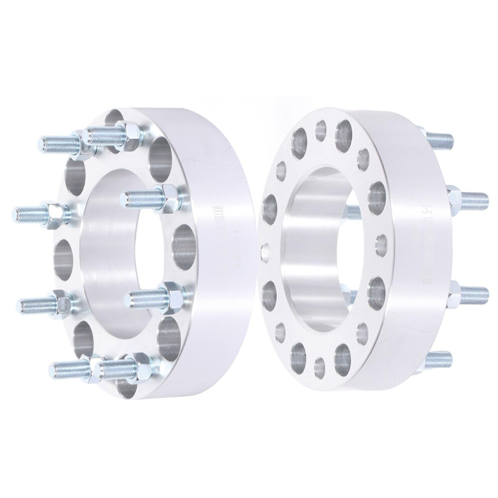 8X180 2 Inch Wheel Spacers 6061T6 Aluminum 14X1.5 Studs For Gmc Sierra 2500Hd 3500Hd Wider Stance 9099447411280