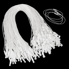 Shappy 100 Pcs Nylon String for Hang Tags Disposable Price Nylon String with Snap Lock for Attaching Labels and Security Tags Fastener Hook Ties for