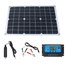 20W Flexible Solar Panel Kit with 40A PWM Controller, Waterproof Monocrystalline Charger for Caravan and Motorhome