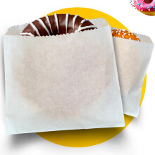 Simplelifeco UK 100 Pure Greaseproof Paper Food Bags (10 x 10”) | 100% Grease Resistant White Paper Sandwich Bags | B Corp