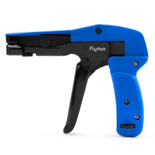 Flytuo Nylon Plastic Cable Tie Gun, All Steel Heavy Duty Cable Tie Tool with Automatic Flush Cut-Off, Professional Tensioner and Cutter for Plastic N