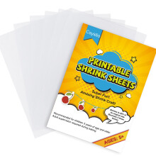 Csyidio 6 Pieces Shrink Paper Sheets, Plastic Printable Sanded Shrink Film for Creating Key Chains, Craft Ornaments Projects for Mother's Day Present