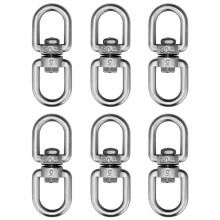 luvtree 6PCS M5 Stainless Steel Universal Swivel Eye Hook –Multi-Purpose Connector for Boats, Pets & DIY Projects,Multi-Purpose Hanging Hook